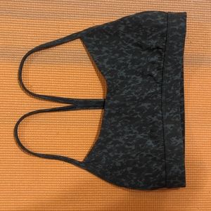 Lululemon flow y bra nulu leopard camo deep coal patterned